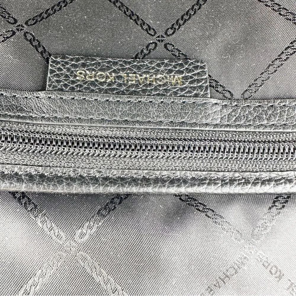 Michael‎ Kors Erin Medium Leather Backpack Black Pebbled Leather